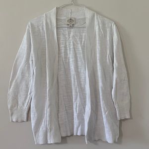 St John's Bay white womens sweater Size L
